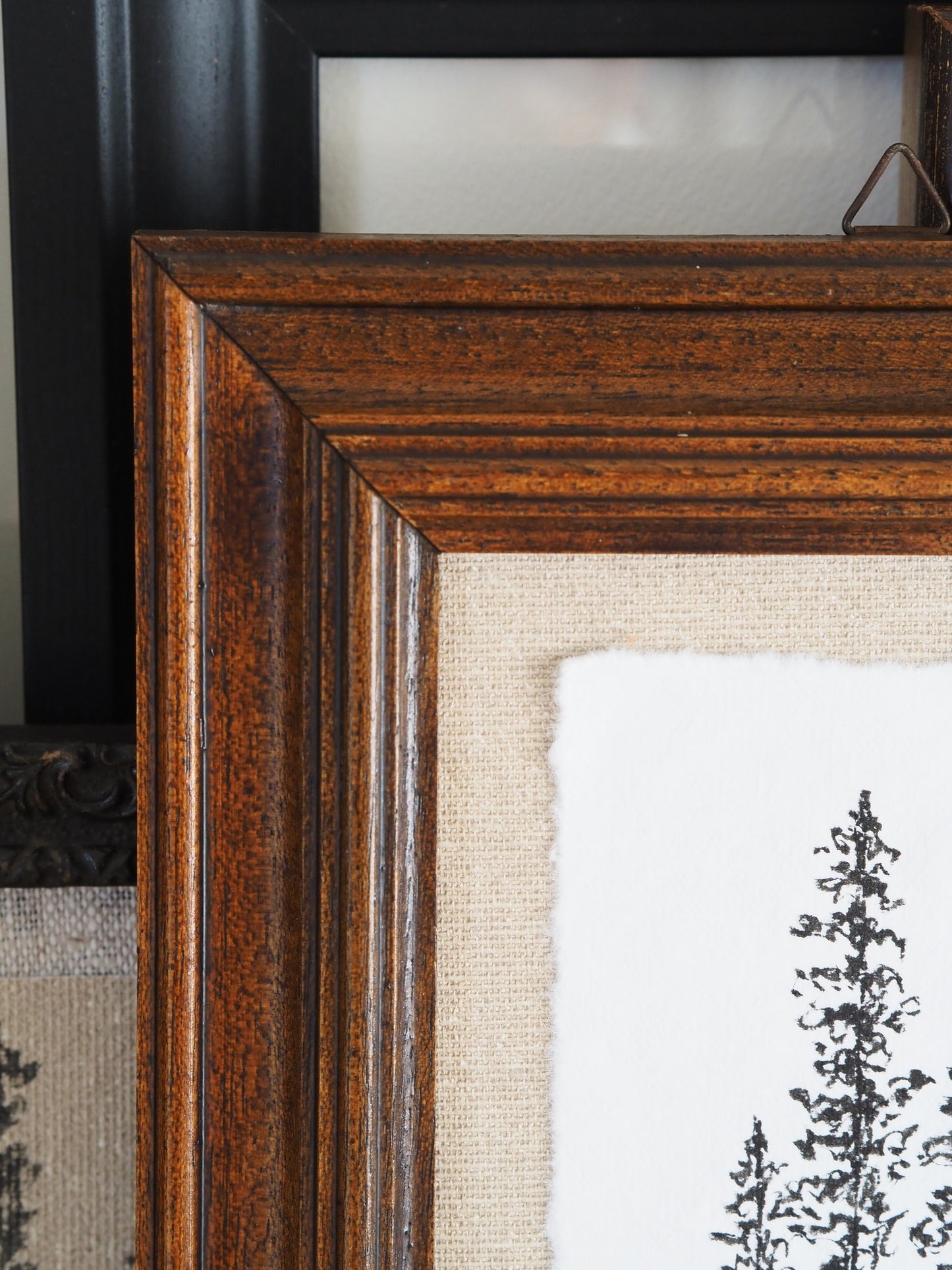 Framed Botanic - Ink On Watercolor Paper