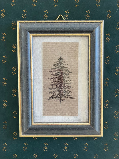 Framed Botanic - Ink On Canvas Paper